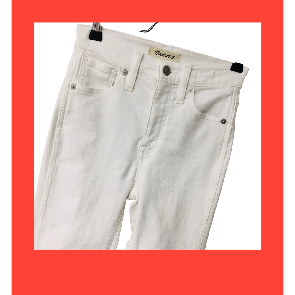 Madewell Womens White Jeans Hi Rise Skinny 23x28 24x28.25‎ Stretch Spring Summer